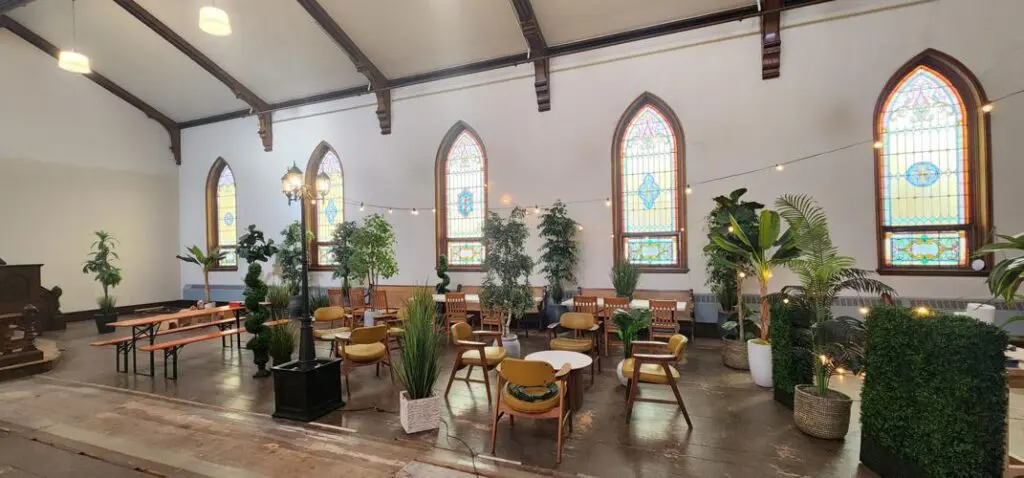 Mockup of what Platz Beer Garden will look like in Keene.