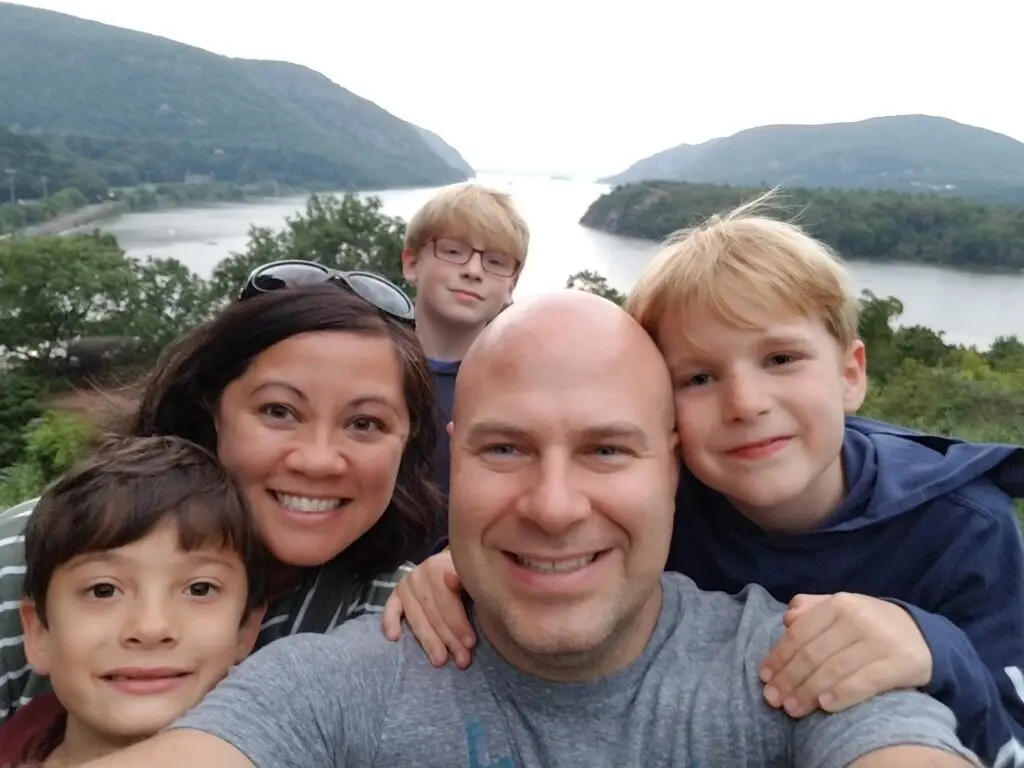 Zach and Family at West Point Selfie
